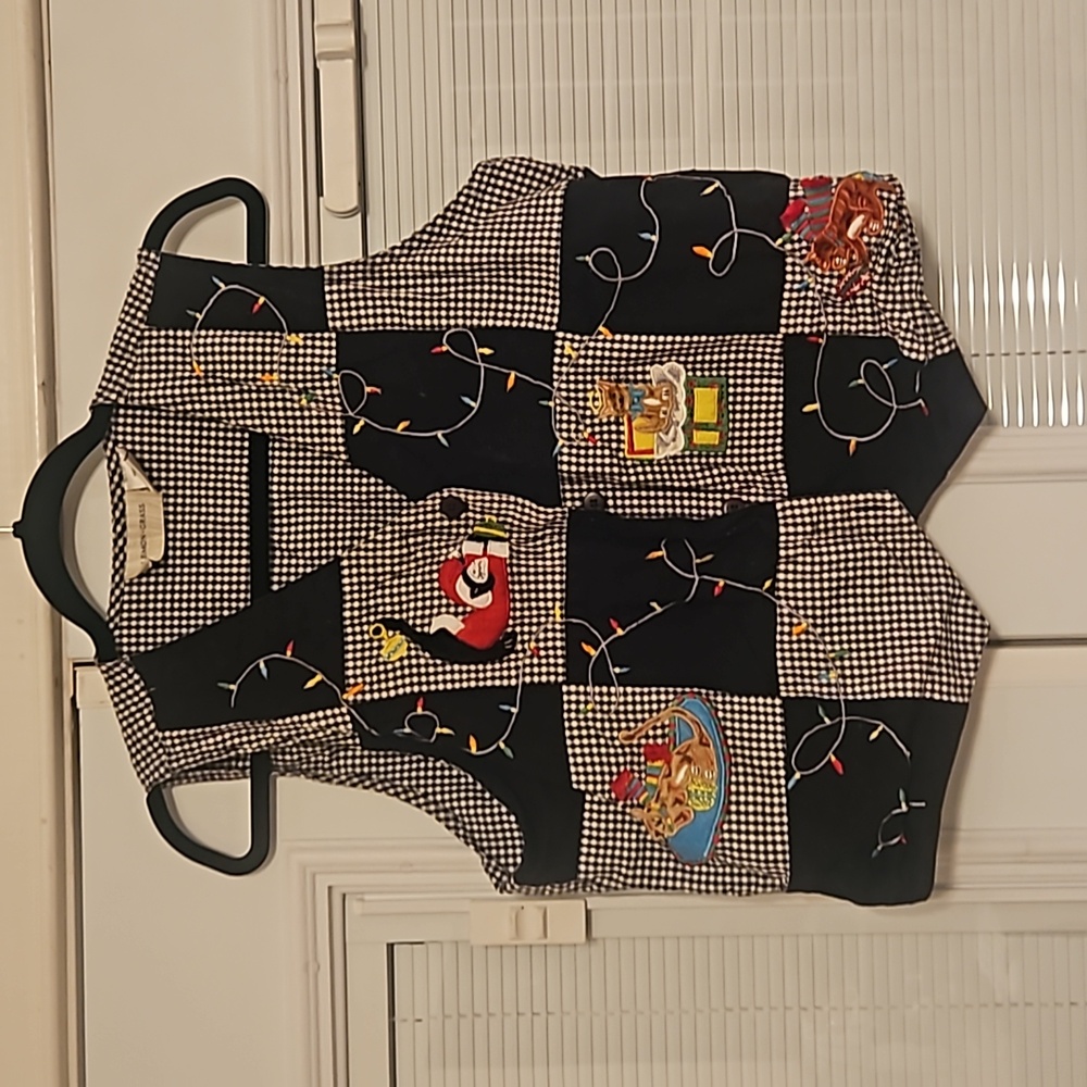 Vintage cat christmas vest